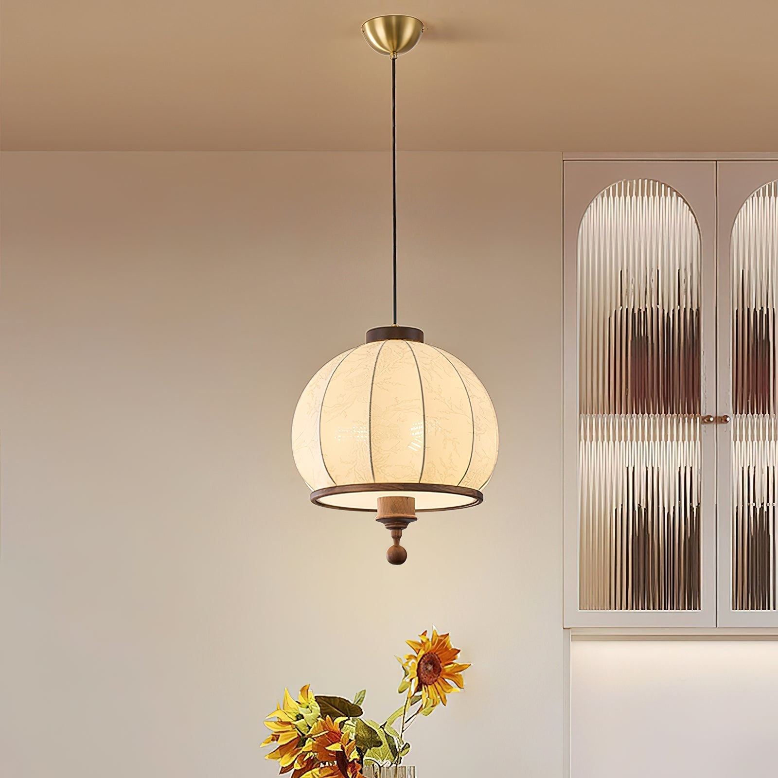 Harmony Pendant Lamp — Floral Pattern, Soft Ambient Glow