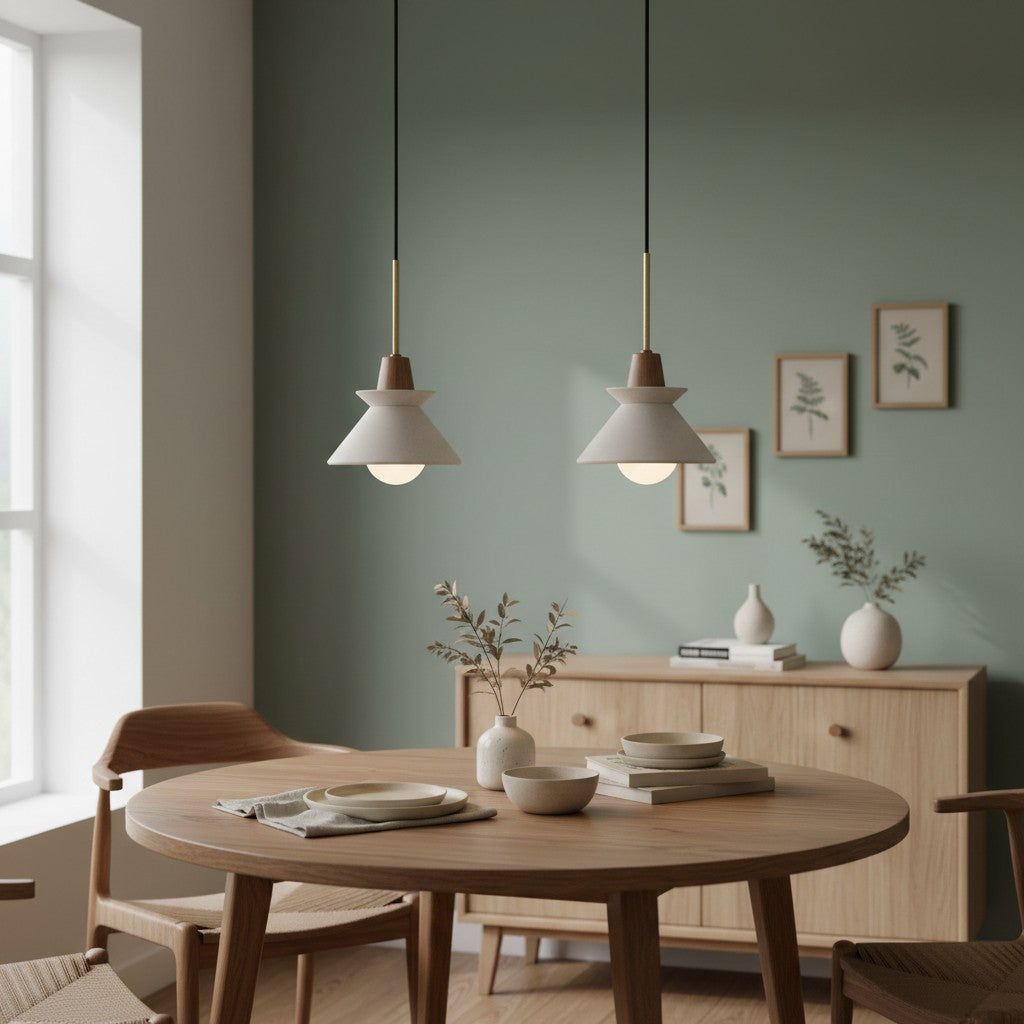 Halotaper Minimalist Tapered Pendant Lamp — Slender Nordic Profile, Modern Design