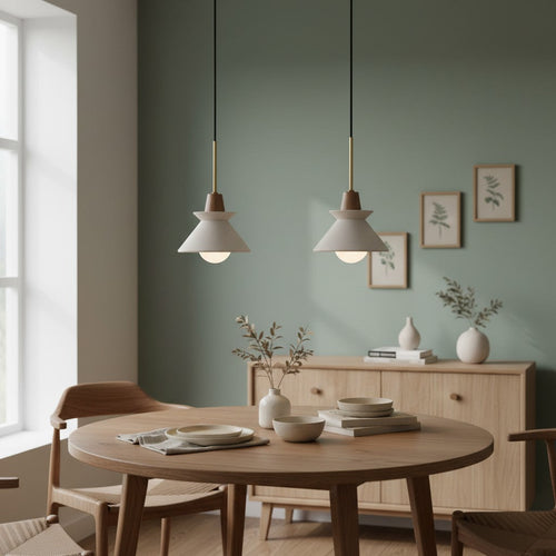 Halotaper Minimalist Tapered Pendant Lamp — Slender Nordic Profile, Modern Design