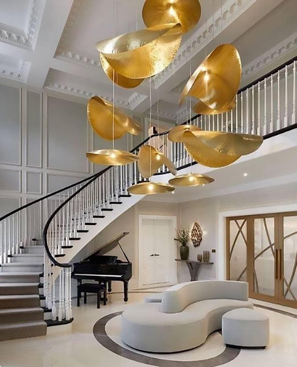 Hammered Brass Matte Pendant Light