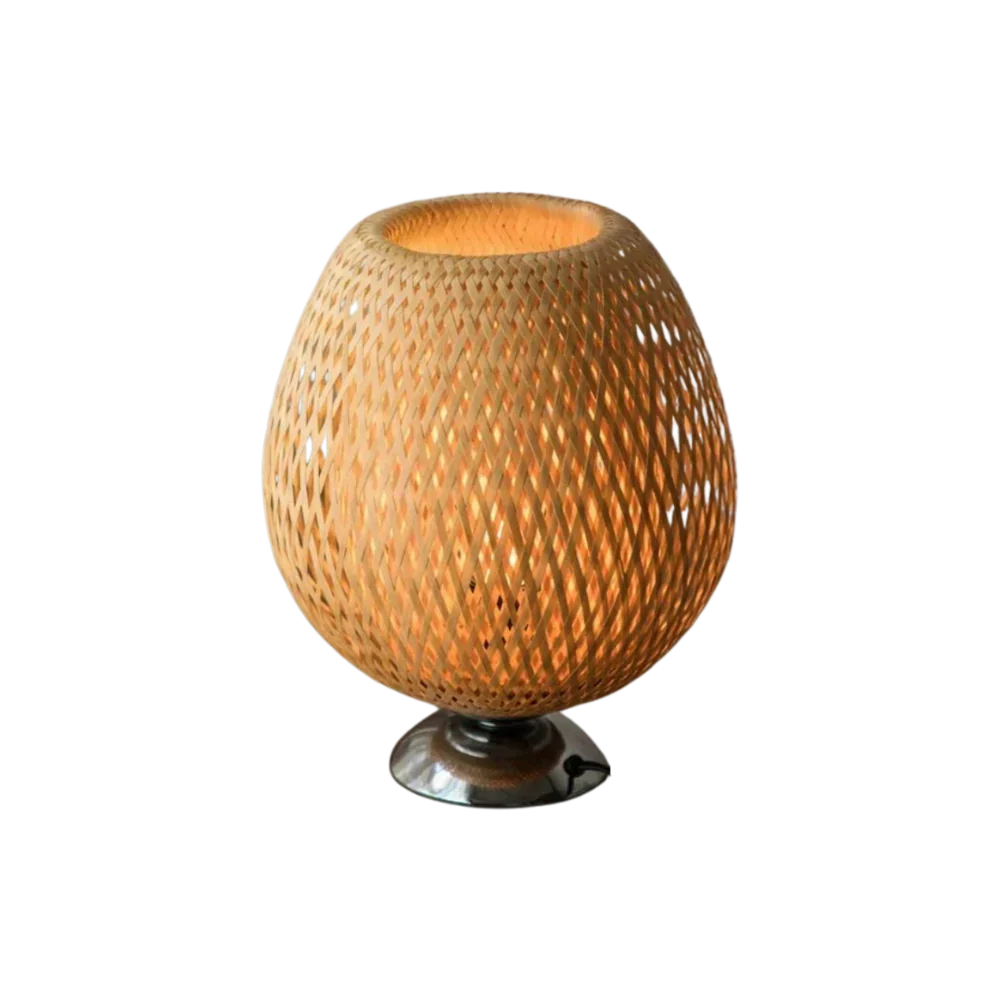 Sustainable Bamboo Table Lamp — Handcrafted Natural Accent Light