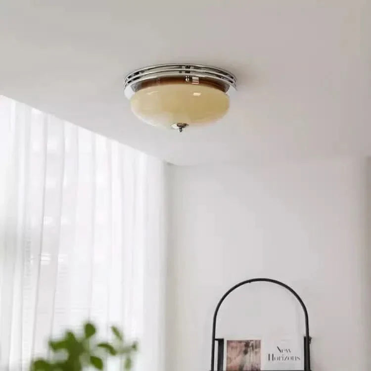Bauhaus Style Glass Ceiling Lamp for Milk Coffee Ambiance | fashely