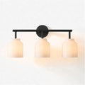 Hanton Modern 3-Light Wall Sconce — Slim Profile Milk Glass Fixture