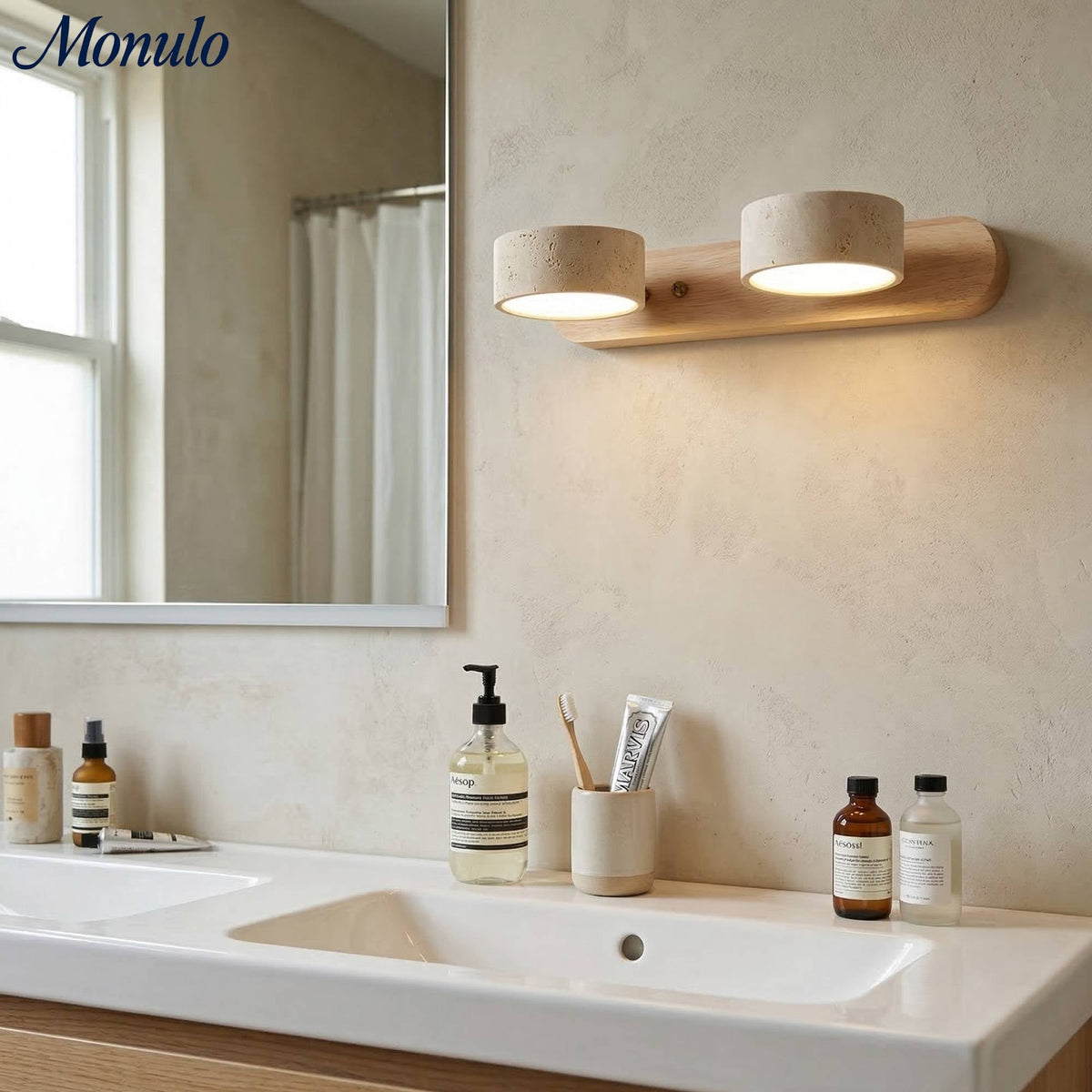 Travira Multi-Head Wall Sconce – Streamlined Stone Lighting