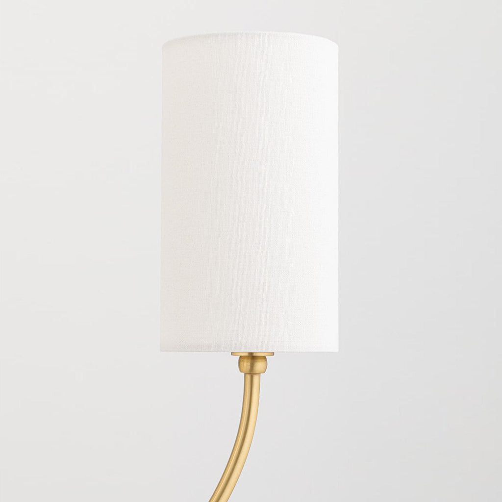 Esilora Harlem Chandelier — Belgian Linen Drum Shades