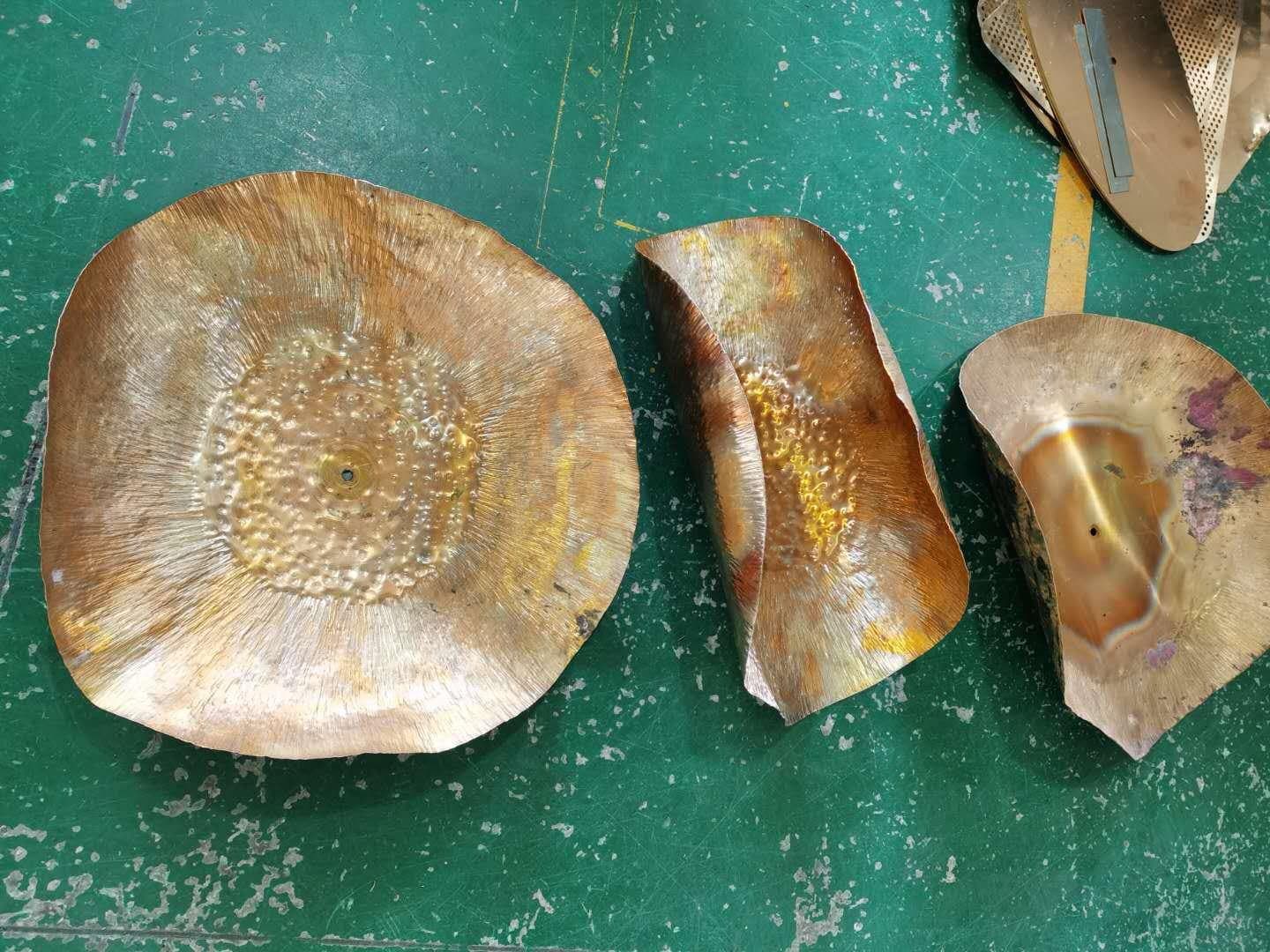 Hammered Brass Matte Pendant Light