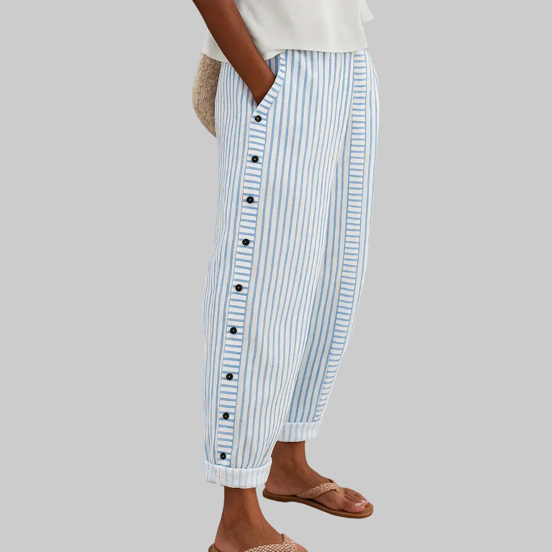 Pantalon Décontracté Avec Poches Latérales