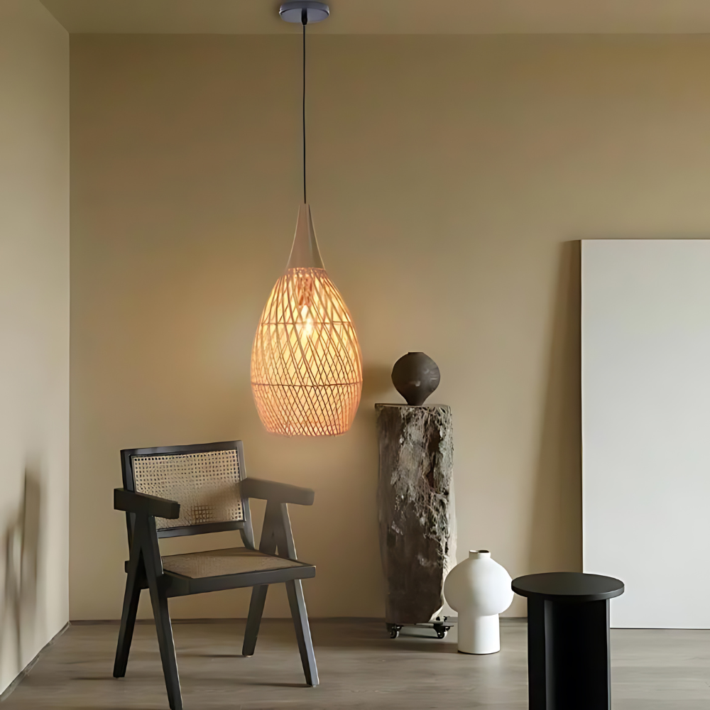Handcrafted Rattan Pendant Lamp — Tapestry Ceiling Light