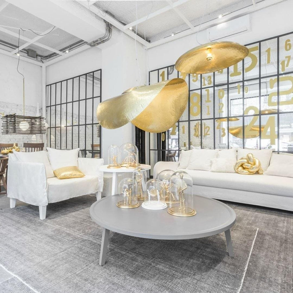 Hammered Brass Matte Pendant Light