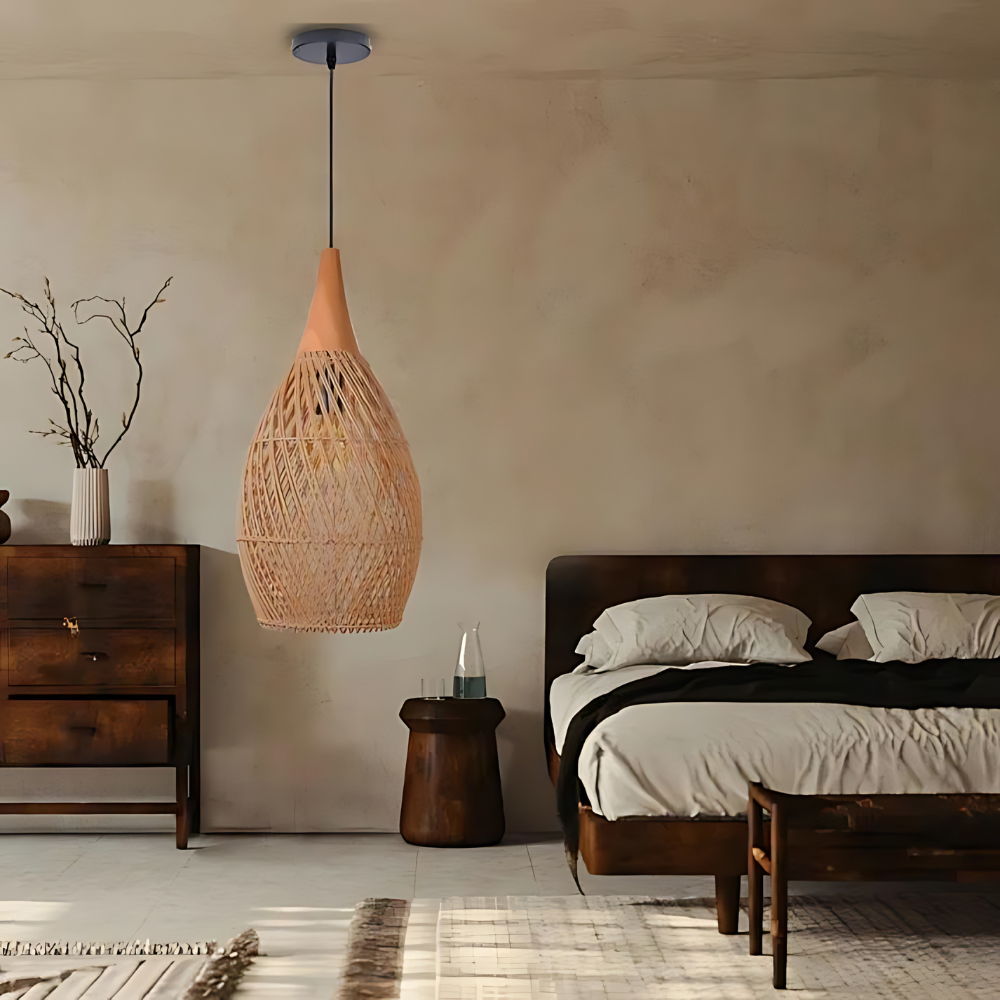 Handcrafted Rattan Pendant Lamp — Tapestry Ceiling Light