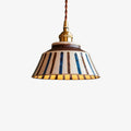Compact Hand-Painted Ceramic Pendant Lamp — 7-Inch Shade
