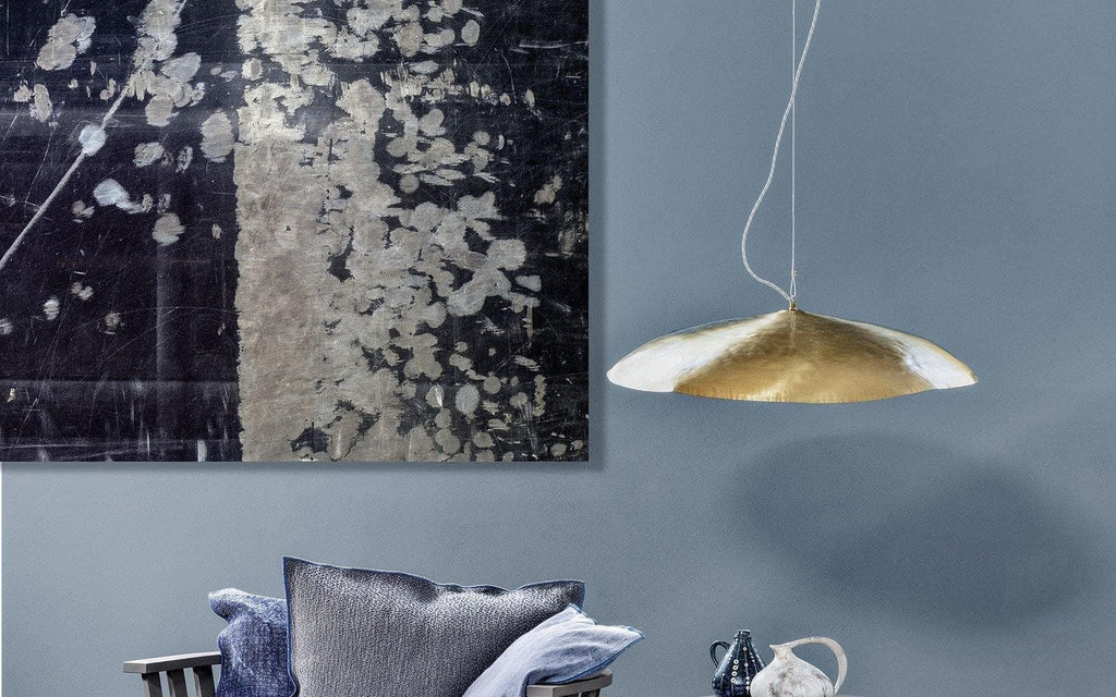 Hammered Brass Matte Pendant Light