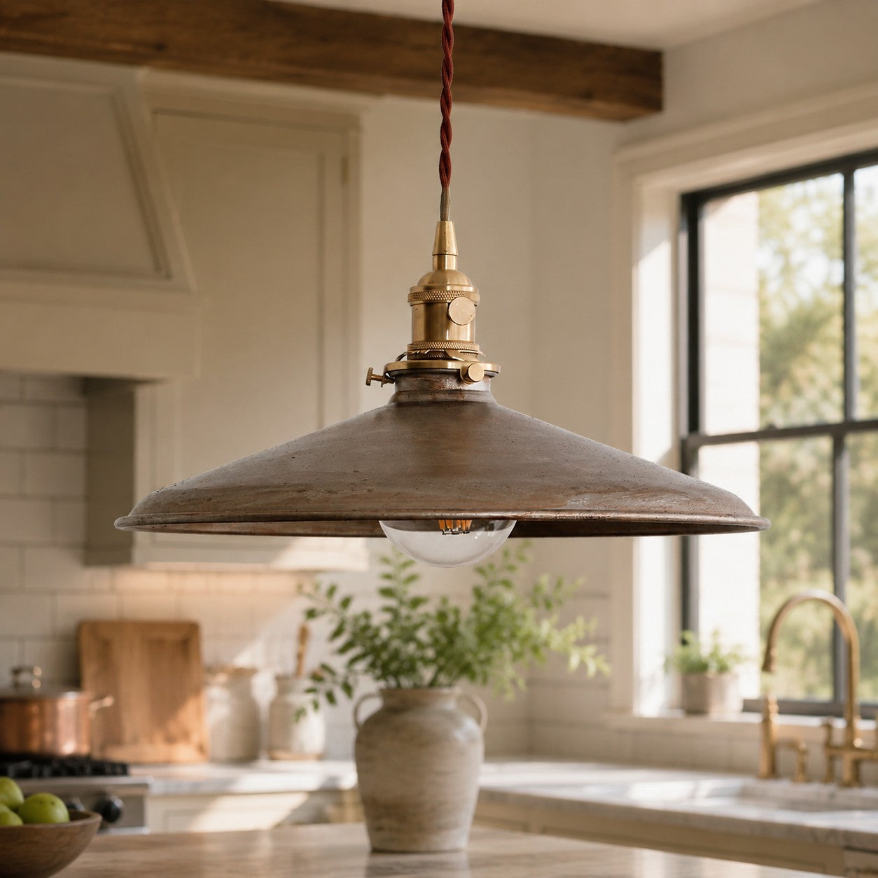 Nordic Farmhouse Pendant Ceiling Light — Hand-Rusted Finish