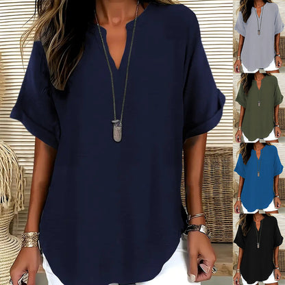 Blouse d'été élégante à la coupe ample et confortable