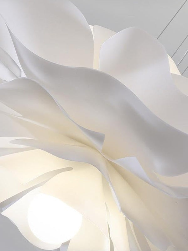 Handcrafted White Lotus Flower Acrylic Pendant Light — Vintage Nordic Ceiling Lamp