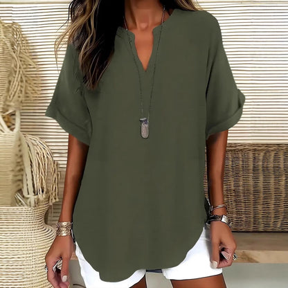 Blouse d'été élégante à la coupe ample et confortable
