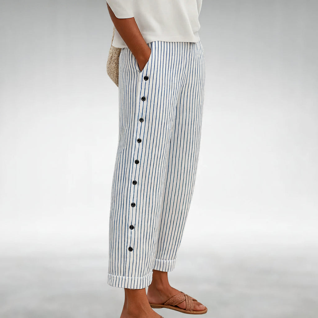Pantalon Décontracté Avec Poches Latérales