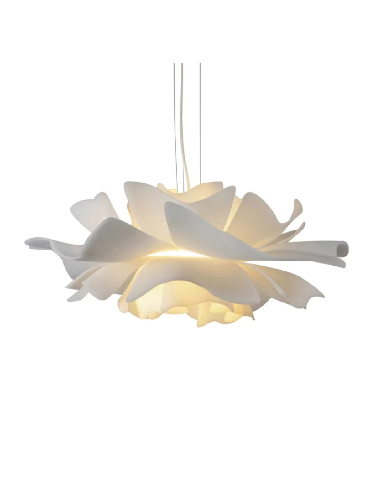 Handcrafted White Lotus Flower Acrylic Pendant Light — Vintage Nordic Ceiling Lamp